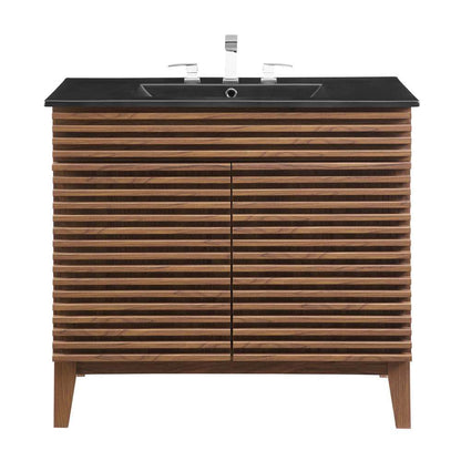 Modway - Render 36in Bathroom Vanity - EEI-5396-WAL-BLK veiw 4