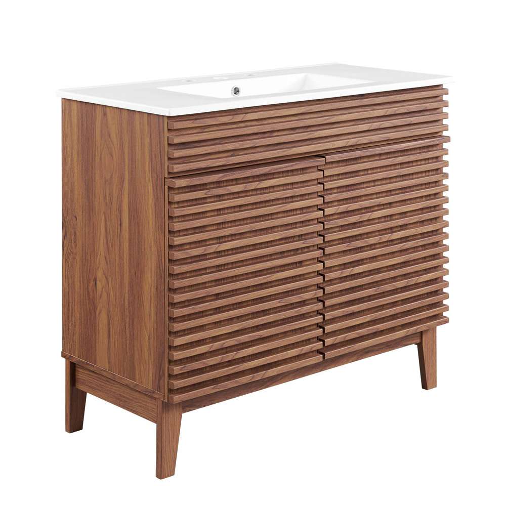 Modway - Render 36in Bathroom Vanity - EEI-4437-WAL-WHI veiw 2