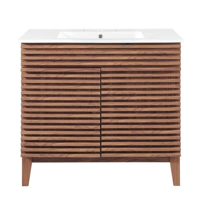 Modway - Render 36in Bathroom Vanity - EEI-4437-WAL-WHI veiw 4
