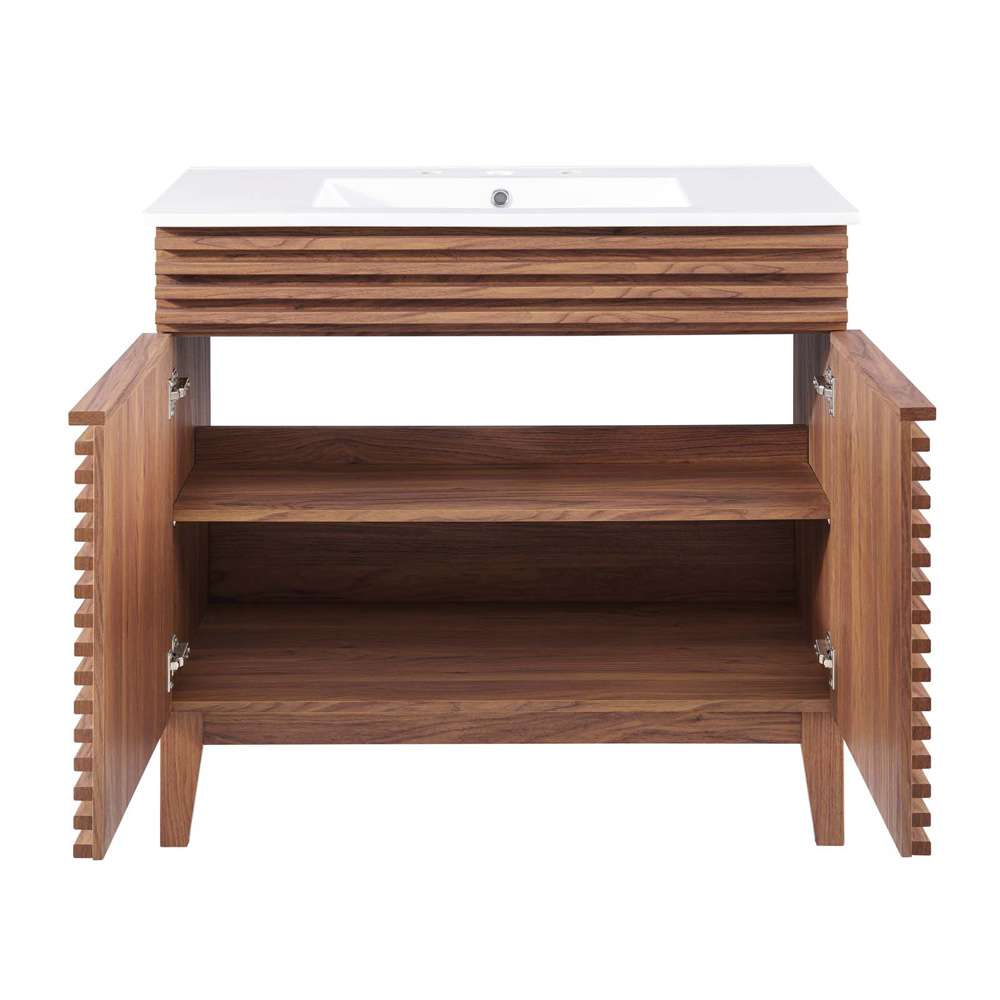 Modway - Render 36in Bathroom Vanity - EEI-4437-WAL-WHI veiw 6