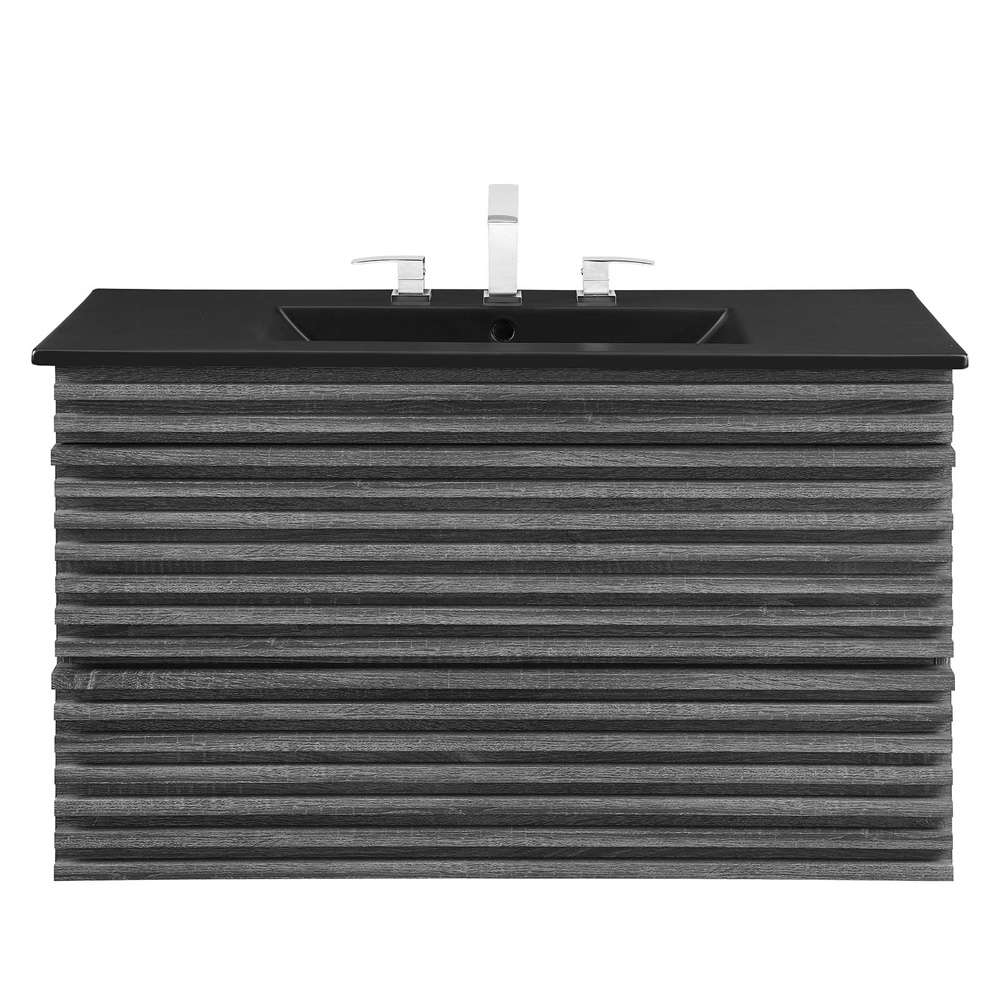 Modway - Render 36in Wall-Mount Bathroom Vanity - EEI-5395-CHA-BLK veiw 3