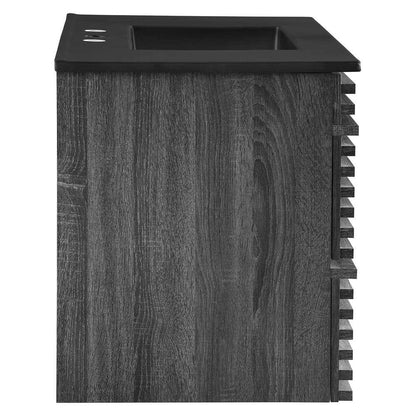 Modway - Render 36in Wall-Mount Bathroom Vanity - EEI-5395-CHA-BLK veiw 4