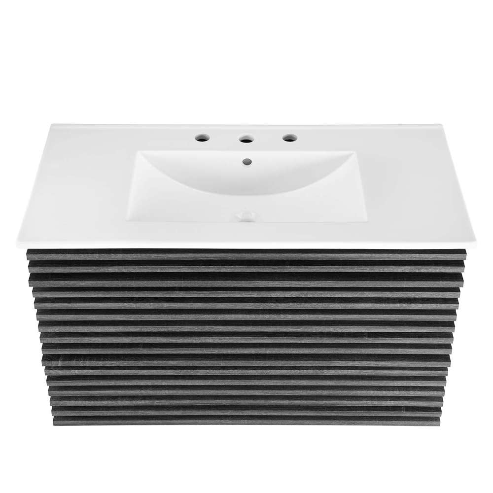 Modway - Render 36in Wall-Mount Bathroom Vanity - EEI-4436-CHA-WHI veiw 6
