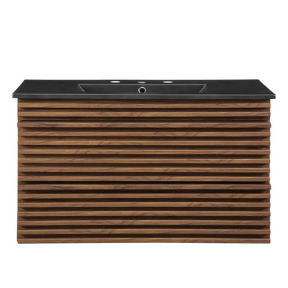 Modway - Render 36in Wall-Mount Bathroom Vanity - EEI-5395-WAL-BLK veiw 4