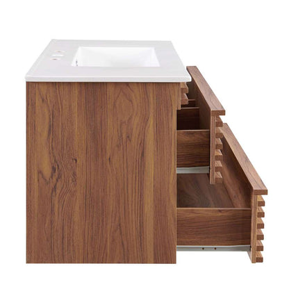 Modway - Render 36in Wall-Mount Bathroom Vanity - EEI-4436-WAL-WHI veiw 3