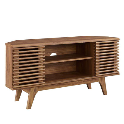 Modway - Render 46in Corner TV Stand - EEI-6157-WAL veiw 2
