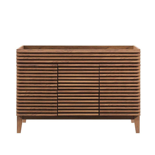 Modway - Render 48in Double Sink Compatible (Not Included) Bathroom Vanity Cabinet in Walnut - EEI-4342-WAL veiw 1