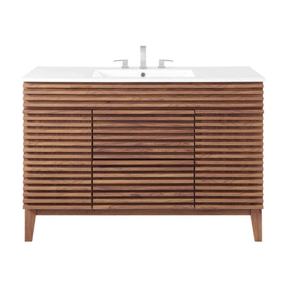 Modway - Render 48in Single Sink Bathroom Vanity - EEI-4439-WAL-WHI veiw 6