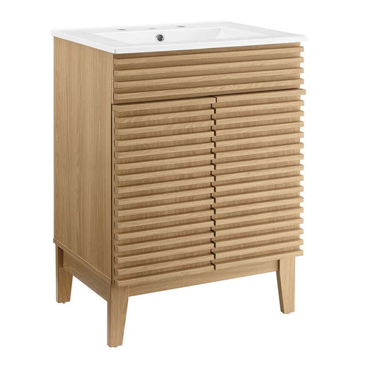 Modway - Render Bathroom Vanity - EEI-3860-OAK-WHI veiw 1