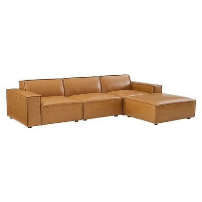 Modway - Restore 4-Piece Vegan Leather Sectional Sofa - EEI-4709-TAN veiw 1