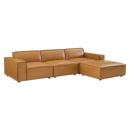 Modway - Restore 4-Piece Vegan Leather Sectional Sofa - EEI-4709-TAN veiw 2