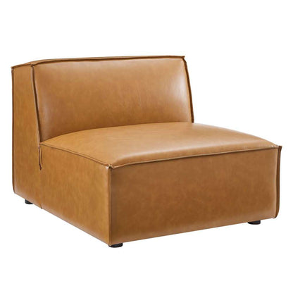 Modway - Restore 6-Piece Vegan Leather Sectional Sofa in Tan - EEI-4713-TAN veiw 4