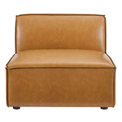 Modway - Restore 6-Piece Vegan Leather Sectional Sofa in Tan - EEI-4713-TAN veiw 5