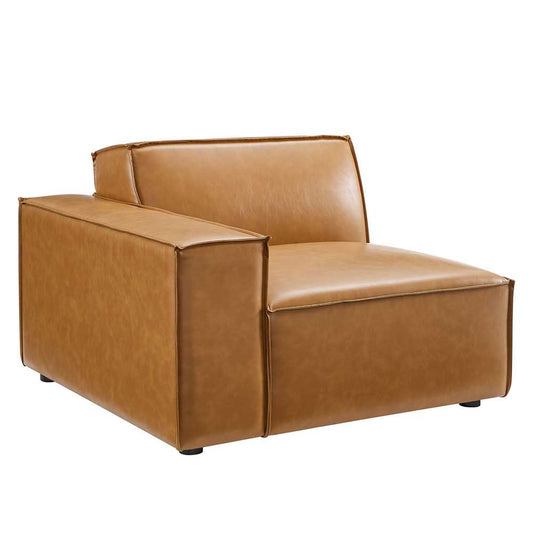Modway - Restore Left-Arm Vegan Leather Sectional Sofa Chair - EEI-4492-TAN veiw 1