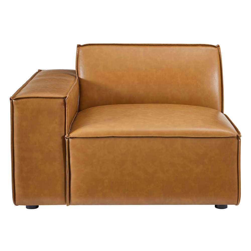 Modway - Restore Left-Arm Vegan Leather Sectional Sofa Chair - EEI-4492-TAN veiw 5