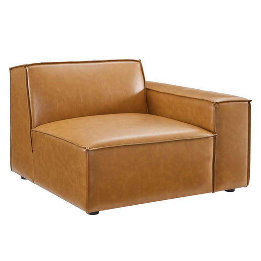 Modway - Restore Right-Arm Vegan Leather Sectional Sofa Chair - EEI-4493-TAN veiw 2
