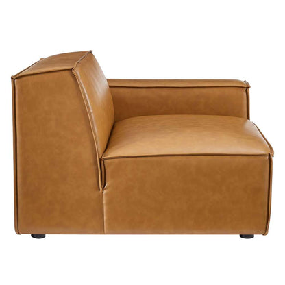Modway - Restore Right-Arm Vegan Leather Sectional Sofa Chair - EEI-4493-TAN veiw 3