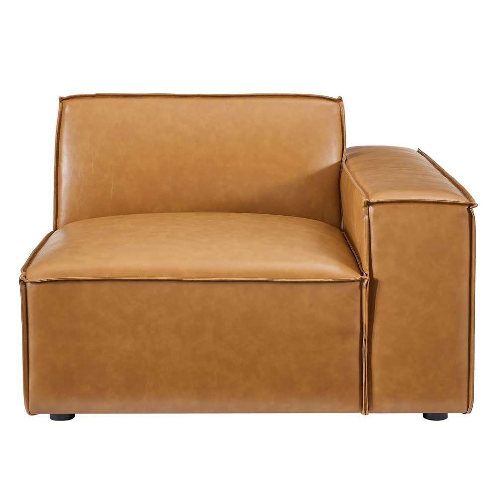 Modway - Restore Right-Arm Vegan Leather Sectional Sofa Chair - EEI-4493-TAN veiw 5