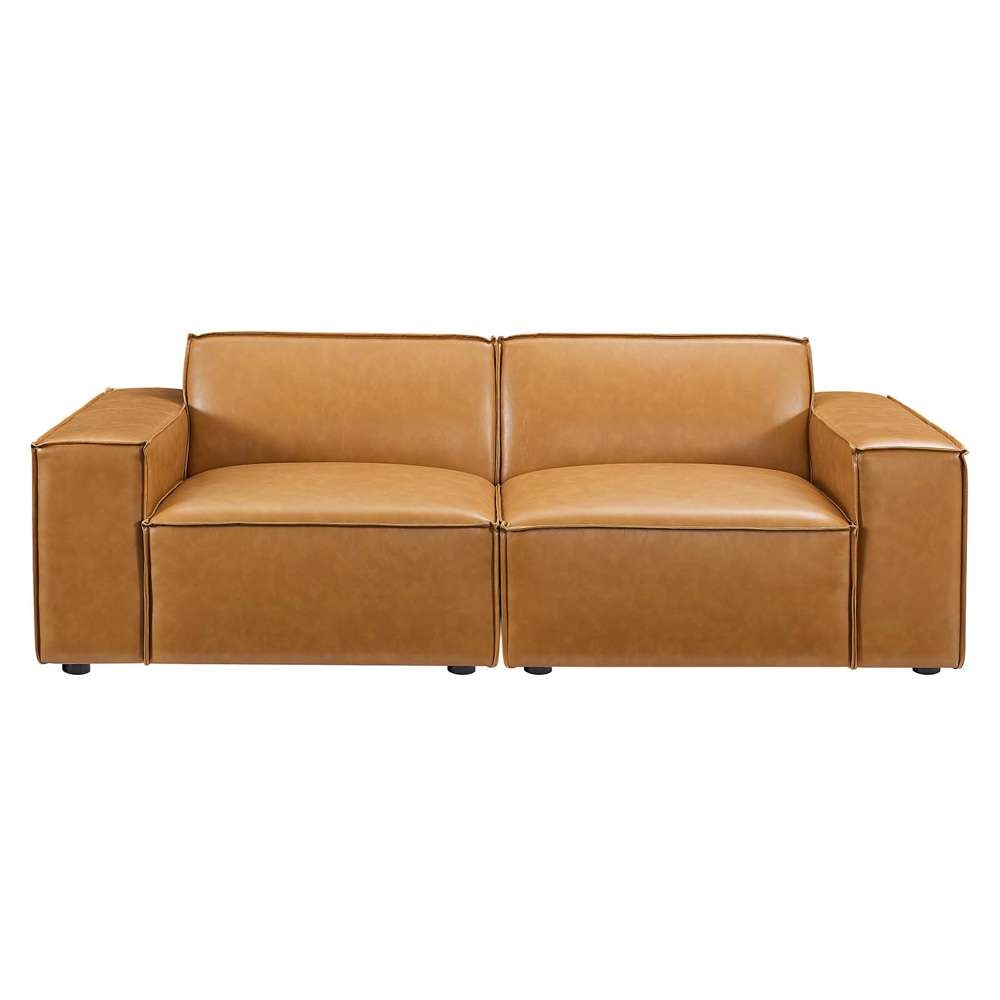 Modway - Restore Vegan Leather Loveseat - EEI-4707-TAN veiw 3