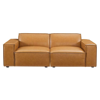 Modway - Restore Vegan Leather Loveseat - EEI-4707-TAN veiw 3