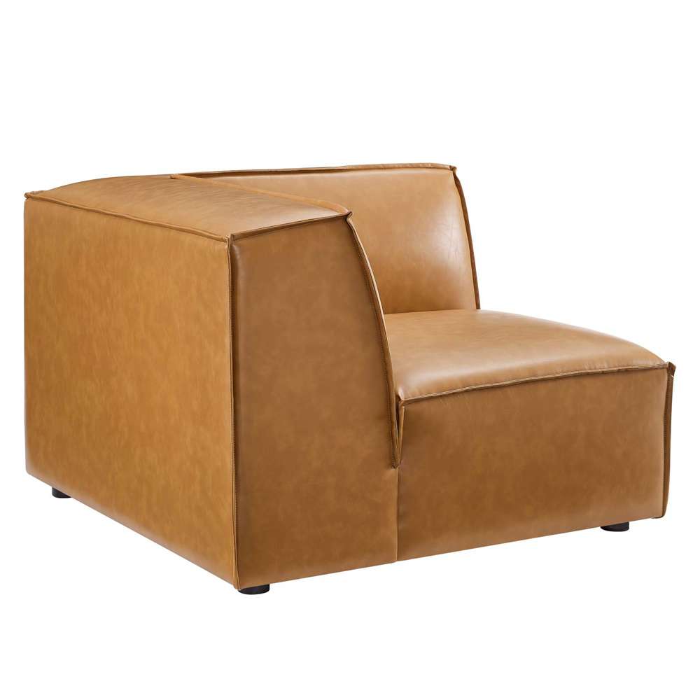 Modway - Restore Vegan Leather Sectional Sofa Corner Chair - EEI-4494-TAN veiw 2