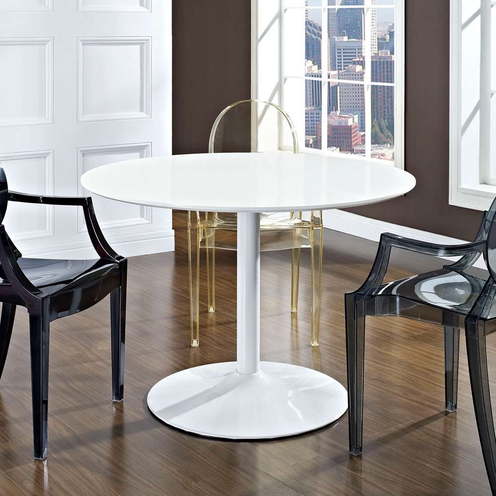 Modway - Revolve Round Wood Dining Table - EEI-785-WHI veiw 5