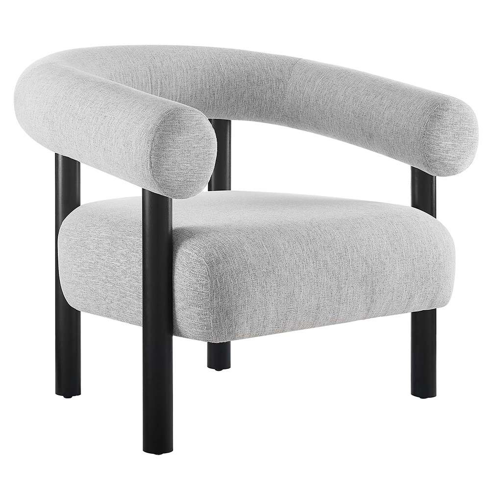Modway - Sable Upholstered Fabric Armchair - EEI-6689-LGR-BLK veiw 1