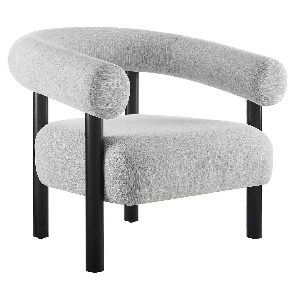 Modway - Sable Upholstered Fabric Armchair - EEI-6689-LGR-BLK veiw 2