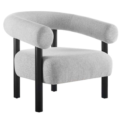 Modway - Sable Upholstered Fabric Armchair - EEI-6689-LGR-BLK veiw 2