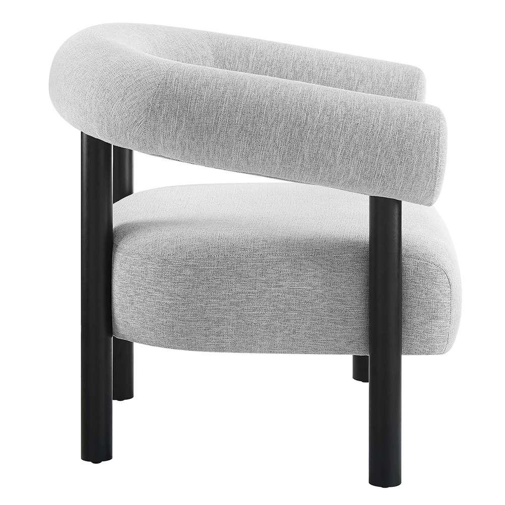Modway - Sable Upholstered Fabric Armchair - EEI-6689-LGR-BLK veiw 3