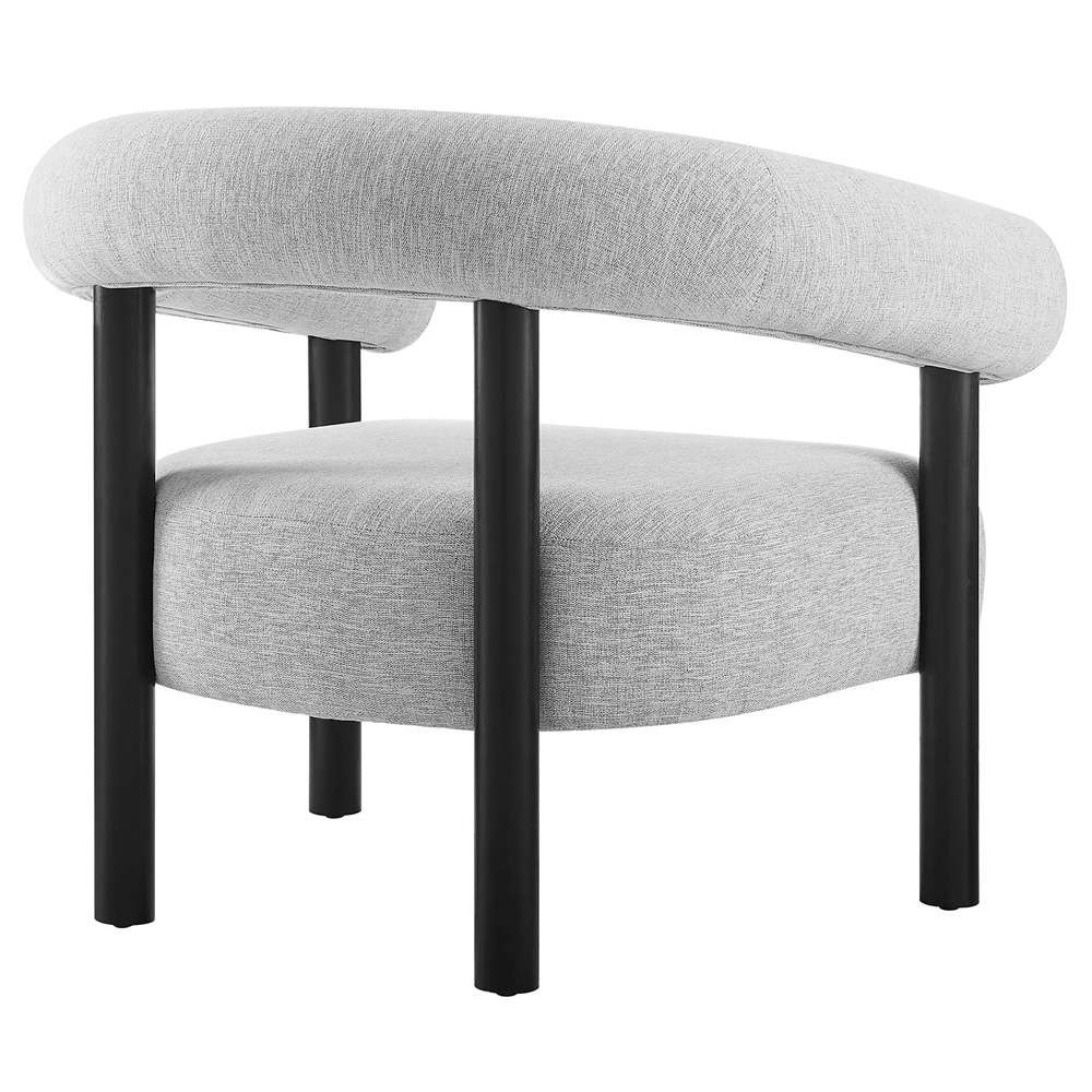 Modway - Sable Upholstered Fabric Armchair - EEI-6689-LGR-BLK veiw 4