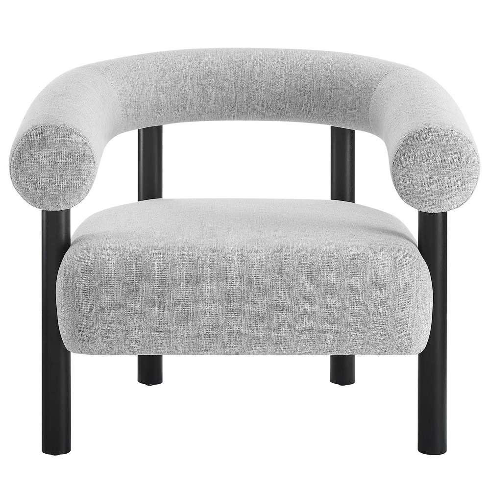 Modway - Sable Upholstered Fabric Armchair - EEI-6689-LGR-BLK veiw 5