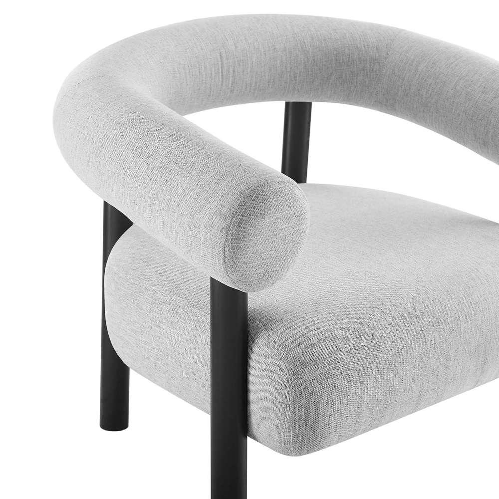 Modway - Sable Upholstered Fabric Armchair - EEI-6689-LGR-BLK veiw 6