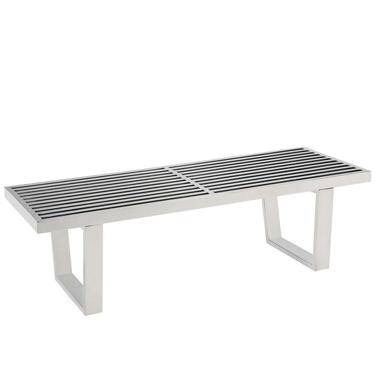 Modway - Sauna 4 Stainless Steel Bench - EEI-247-SLV veiw 1