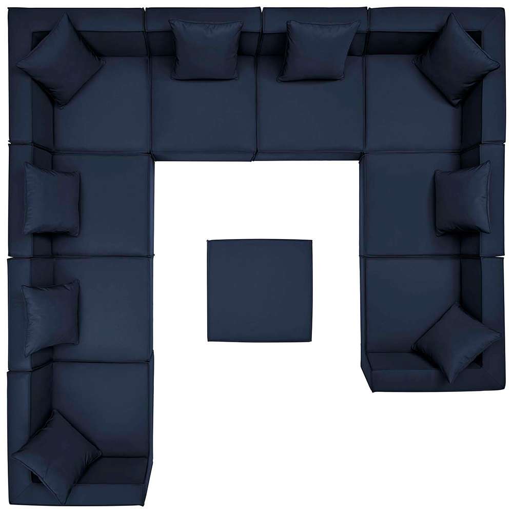 Modway - Saybrook Outdoor Patio Upholstered 10-Piece Sectional Sofa - EEI-4389-NAV veiw 1