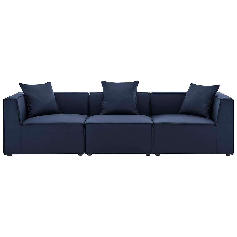 Modway - Saybrook Outdoor Patio Upholstered 3-Piece Sectional Sofa - EEI-4379-NAV veiw 1