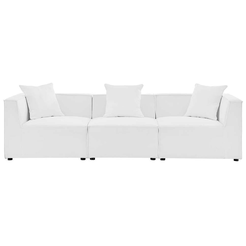 Modway - Saybrook Outdoor Patio Upholstered 3-Piece Sectional Sofa - EEI-4379-WHI veiw 1