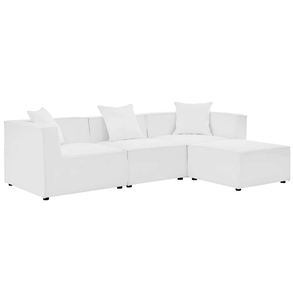 Modway - Saybrook Outdoor Patio Upholstered 4-Piece Sectional Sofa - EEI-4380-WHI veiw 1