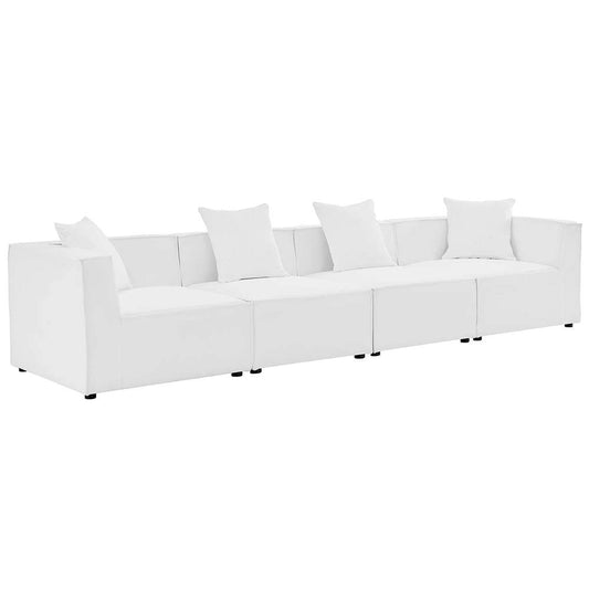 Modway - Saybrook Outdoor Patio Upholstered 4-Piece Sectional Sofa - EEI-4381-WHI veiw 1