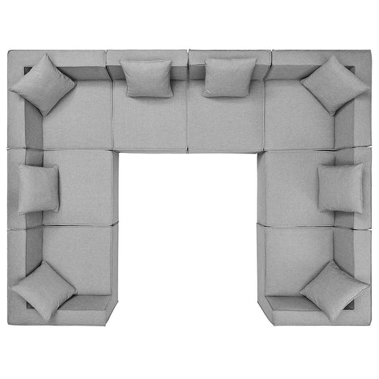Modway - Saybrook Outdoor Patio Upholstered 8-Piece Sectional Sofa - EEI-4388-GRY veiw 1