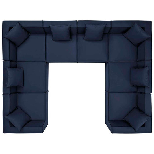 Modway - Saybrook Outdoor Patio Upholstered 8-Piece Sectional Sofa - EEI-4388-NAV veiw 1