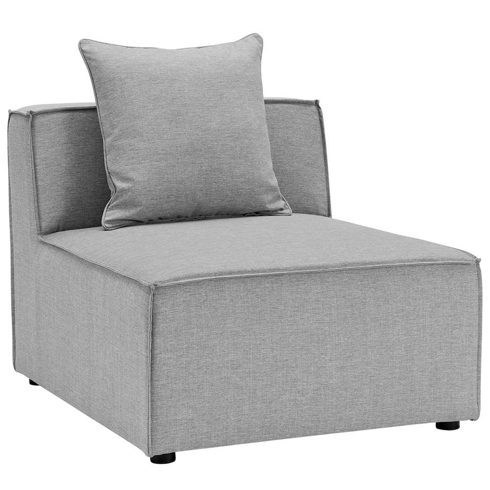 Modway - Saybrook Outdoor Patio Upholstered Sectional Sofa Armless Chair - EEI-4209-GRY veiw 1