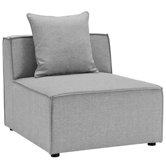 Modway - Saybrook Outdoor Patio Upholstered Sectional Sofa Armless Chair - EEI-4209-GRY veiw 1