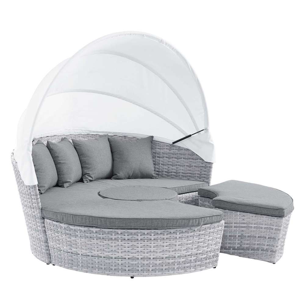 Modway - Scottsdale Canopy Outdoor Patio Daybed - EEI-4442-LGR-GRY veiw 2