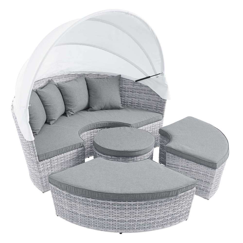 Modway - Scottsdale Canopy Outdoor Patio Daybed - EEI-4442-LGR-GRY veiw 3
