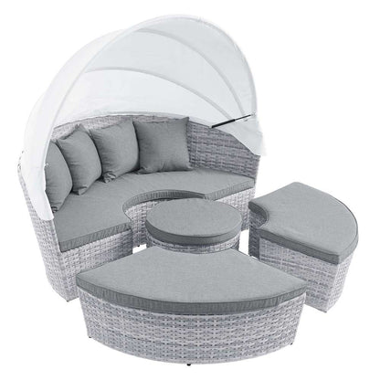 Modway - Scottsdale Canopy Outdoor Patio Daybed - EEI-4442-LGR-GRY veiw 3