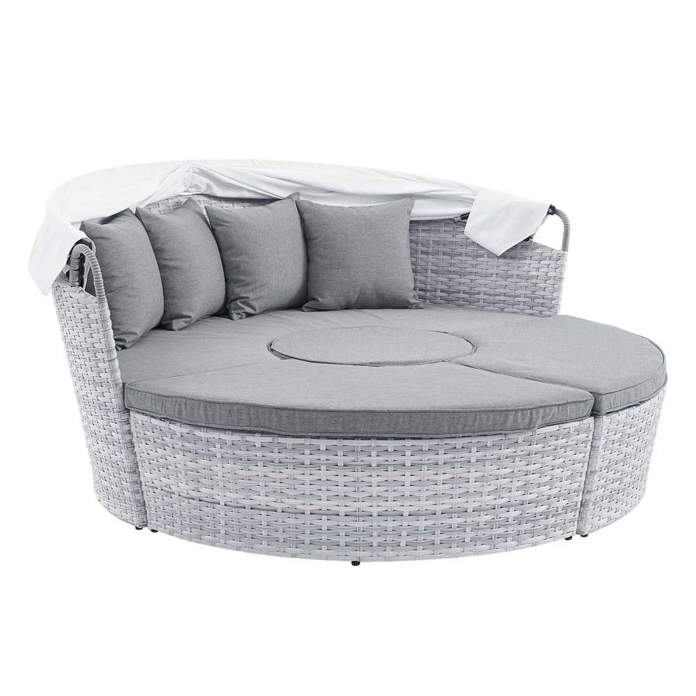 Modway - Scottsdale Canopy Outdoor Patio Daybed - EEI-4442-LGR-GRY veiw 5