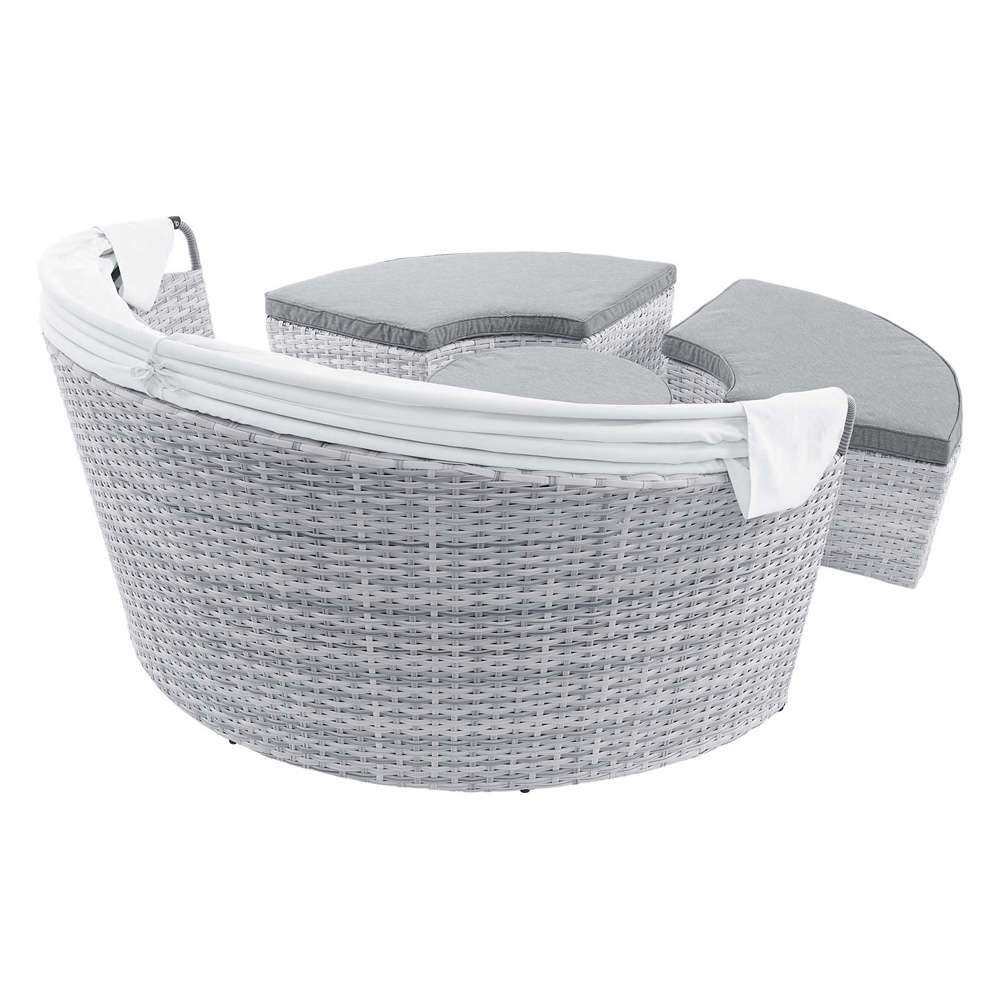 Modway - Scottsdale Canopy Outdoor Patio Daybed - EEI-4442-LGR-GRY veiw 6