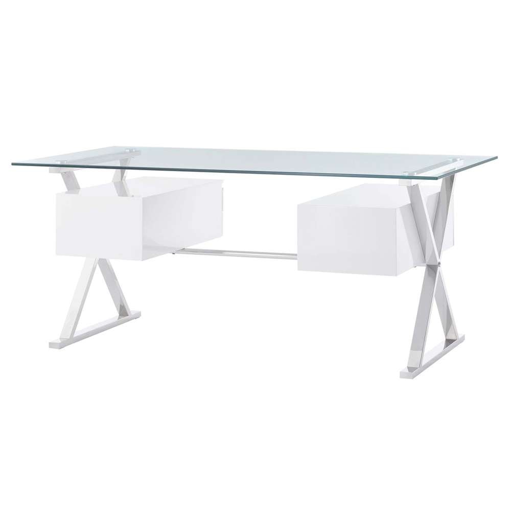 Modway - Sector 71in Glass Top Glass Office Desk - EEI-6226-WHI veiw 5