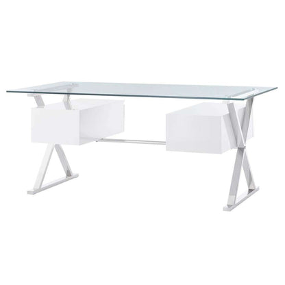 Modway - Sector 71in Glass Top Glass Office Desk - EEI-6226-WHI veiw 5